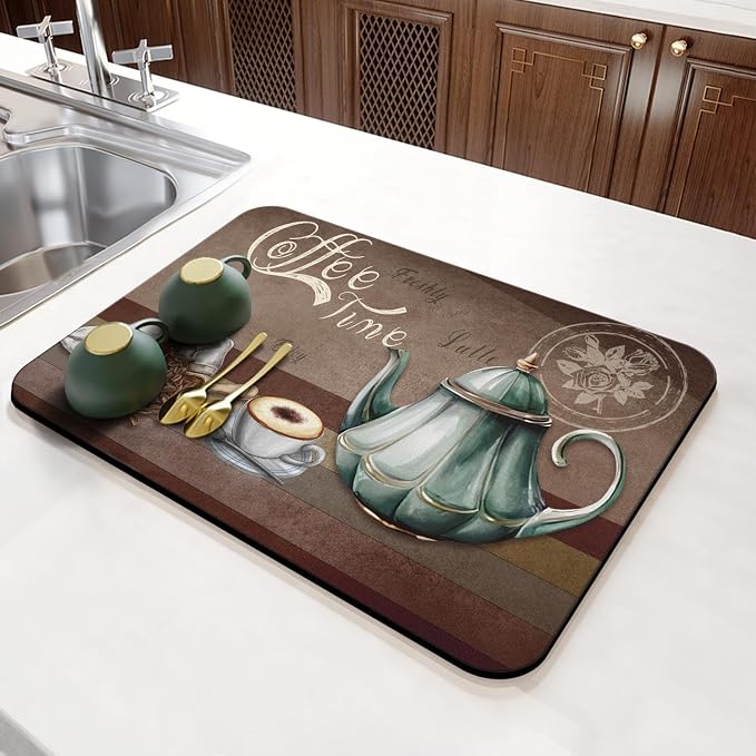 Coffee Mat 23inx15in, Coffee Bar Mat - Image 3