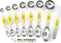 Spring Chef Yellow Stainless Steel Magnetic Measuring Spoons Set of 8 by SpringChef