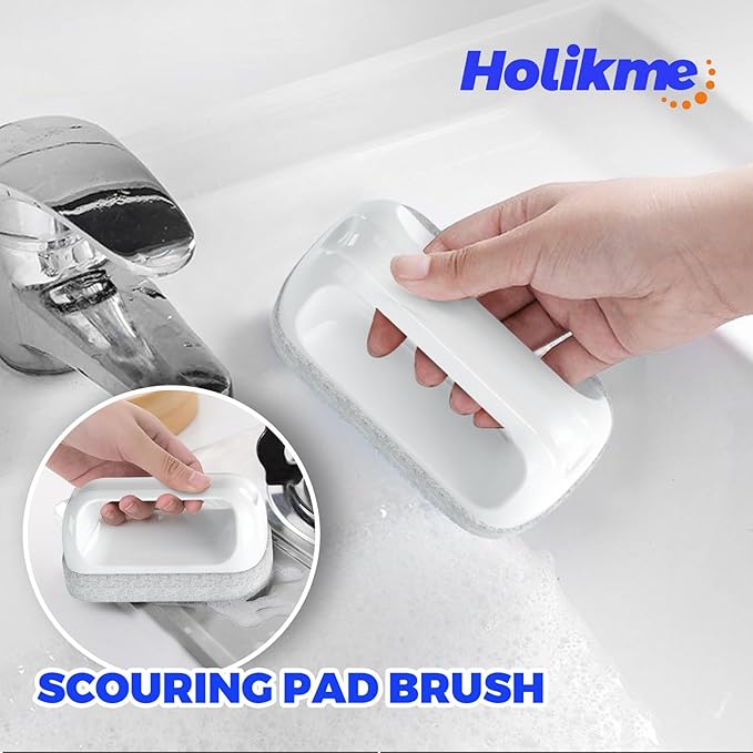 Holikme 6 Pack Dish Brush with Handle Kitchen Cleaning Brush Set - Image 4