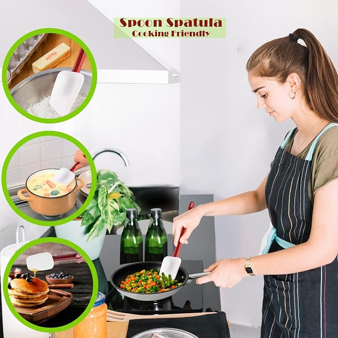 Kitchy Silicone Rubber Spatula and Spoon Set - Image 6