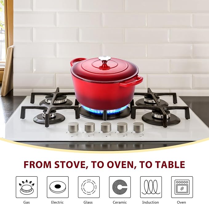 3 Qt Enameled Cast Iron Dutch Oven - Image 4