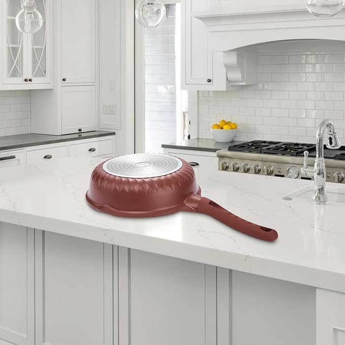 Vinchef Nonstick Toxin-Free Ceramic Cookware Deep Frying Pan Saute Pan - Image 7