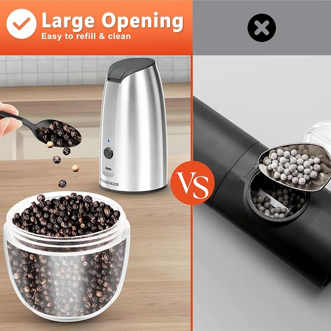 Electric Salt and Pepper Grinder Set: - Image 4