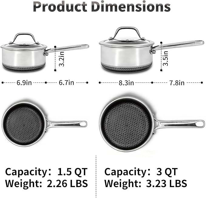 Hybrid Nonstick Saucepan Set of 2 - Image 2
