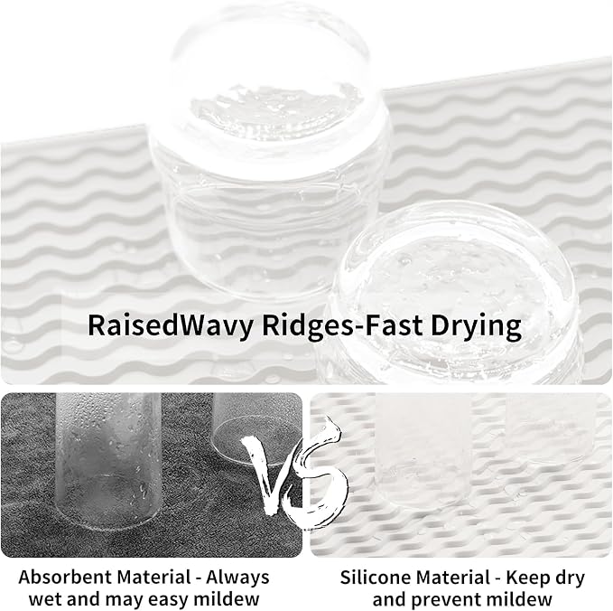 ZLR Silicone Dish Drying Mat & Heat Resistant Trivet - Image 2