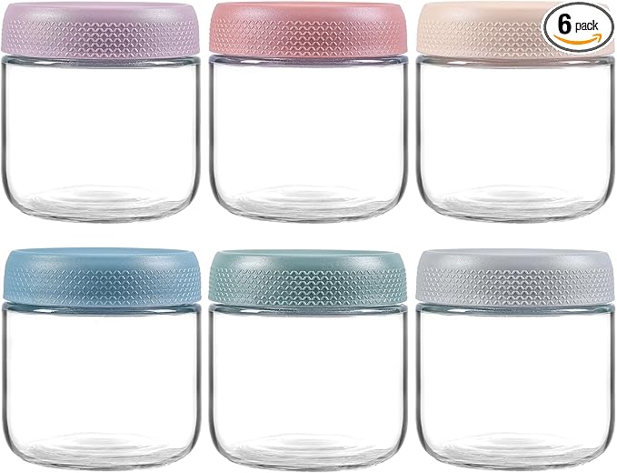 NETANY 6-pack 10oz Glass jars by NETANY