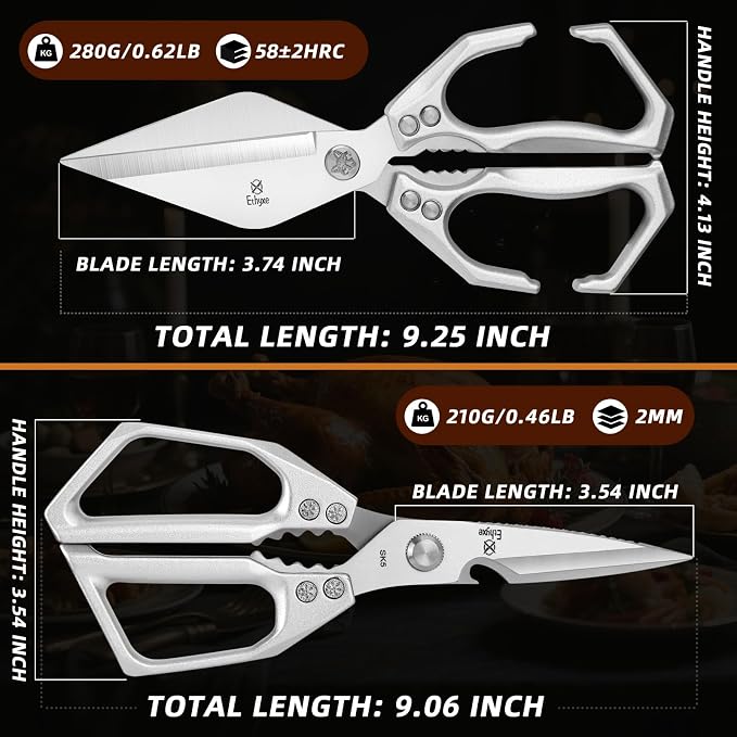 Kitchen Shears Set – Heavy Duty Japanese Stainless Steel Kitchen Scissors - Image 2