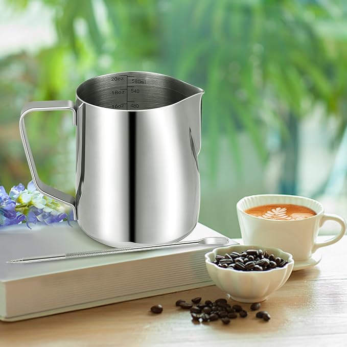 Milk Frothing Pitcher, Milk Steaming Frother Cup, Barista Cappuccino Latte Art - Image 6