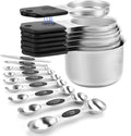 Magnetic Measuring Cups and Spoons Set-Heavy Duty 304 Stainless Steel，Double by HOUJIP