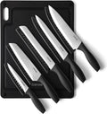 CAROTE Knife Set, Rustproof Stainless Steel 5 Kitchen Knife Set, Plain Black by CAROTE
