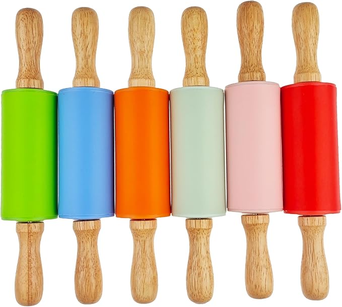 12 Pack Small Rolling Pin for Kids, 9 Inch Kids Rolling Pin for Home Kitchen - Image 5