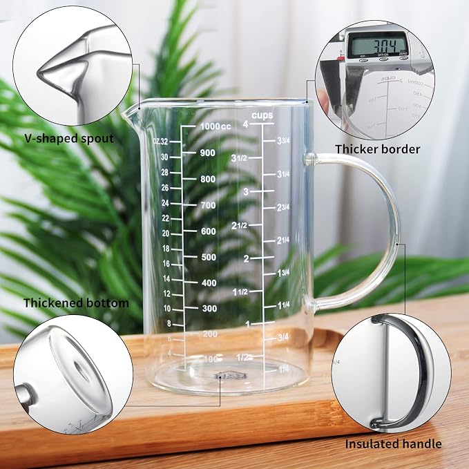 77L Glass Measuring Cup, High Borosilicate Glass Measuring Cup - Image 6