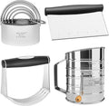 HULISEN Pastry Cutter, Dough Blender, 3 Cup Flour Sifter and Biscuit Cutter by HULISEN