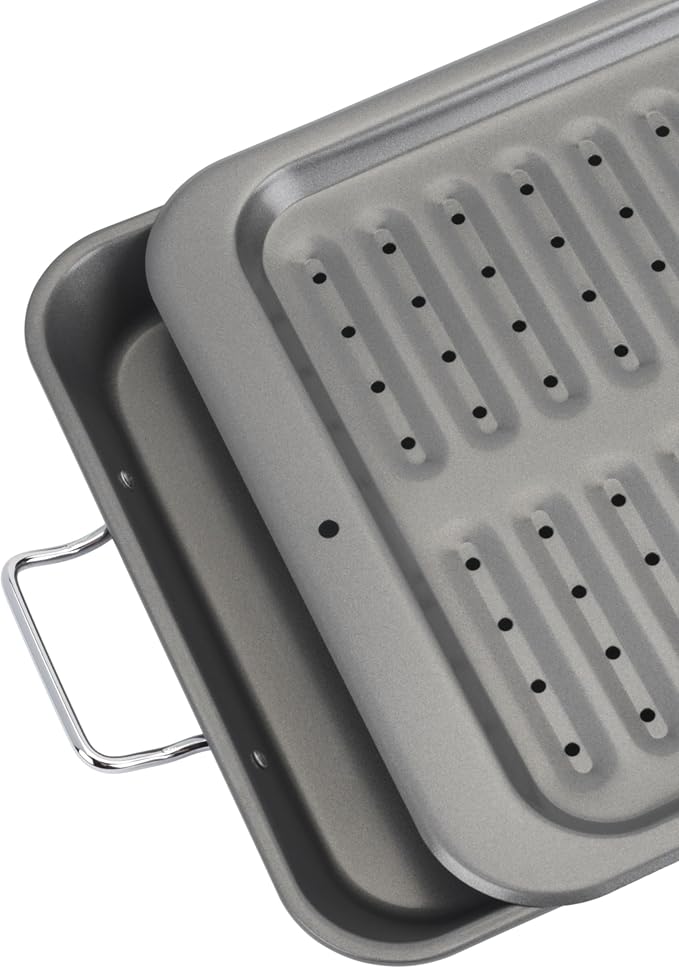 GoodCook Everyday Nonstick Steel Broiler Pan, 11.5" x 14.25" - Image 3