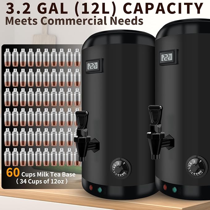 Electric Heating Insulated Beverage Dispenser-12 L/3.2 Gallon Hot Drink Beverage - Image 3
