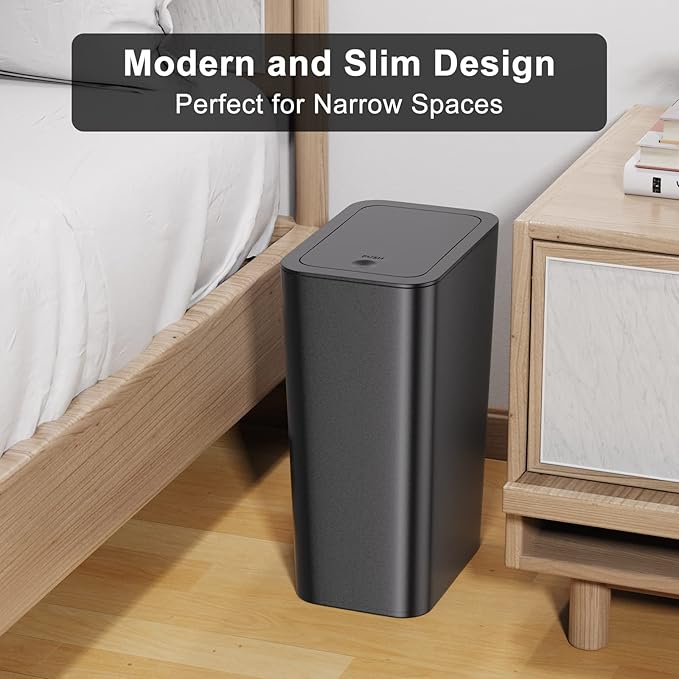 N. NETDOT 3 Pack 10 L/2.6 Gal Bathroom Trash Can - Image 5