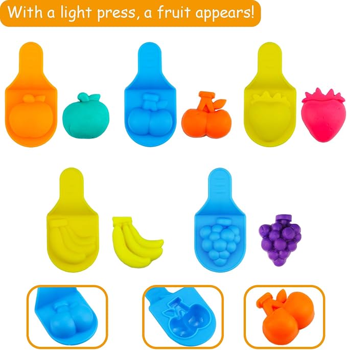 FRIMOONY Plastic Dough Tools for Kids, - Image 3