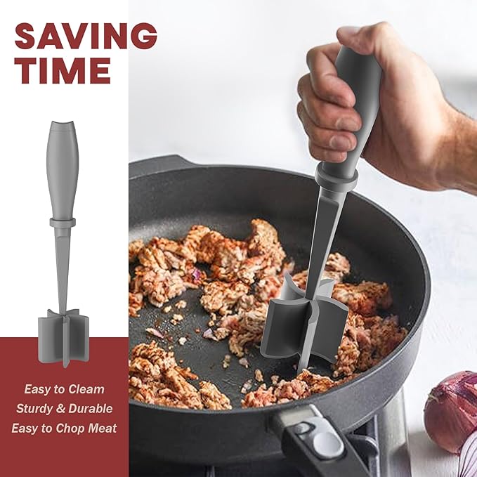 Meat Chopper, Hamburger Grinder, Premium Heat Resistant Smasher - Image 4