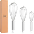 OYV 304 Stainless Steel Whisk Set, Dishwasher Safe Rustproof Metal Whisk by OYV
