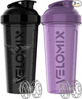 VELOMIX -2 Pack- 28 oz Protein Shaker Bottles by VELOMIX