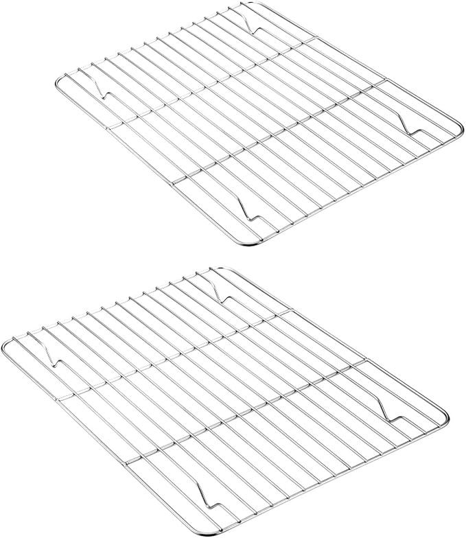 E-far Small Baking Cooling Rack Set of 2, Stainless Steel Metal Roasting by E-far