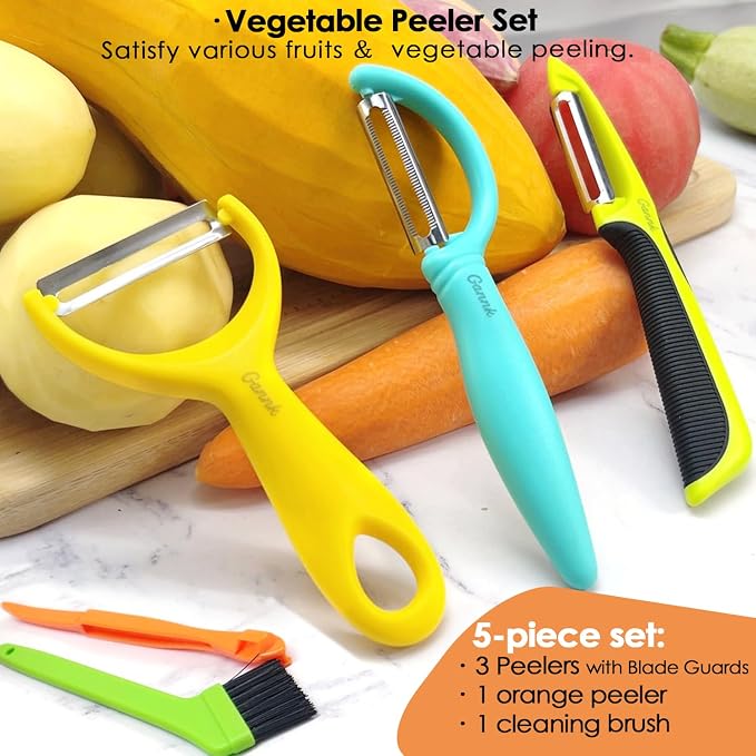 GANNK Vegetable Potato Peelers for Kitchen, Y Peeler for Apple Fruit Carrot - Image 7