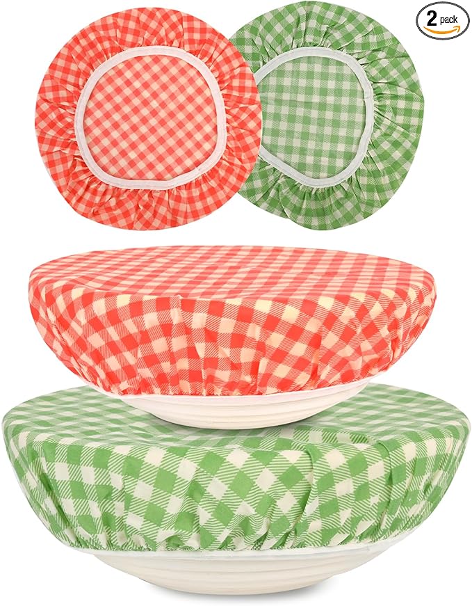Reusable Bowl Covers for Bread Proofing（2 Large）- Cotton Beeswax Bowl Covers by Unknown