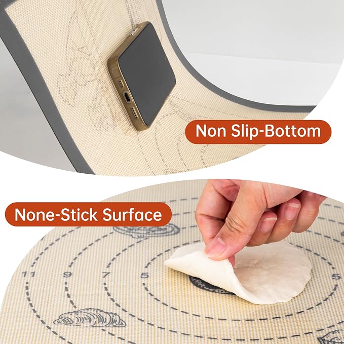 Silicone Baking Mat with 10 Quick Recipes, Extra Thick Silicone Mats - Image 8