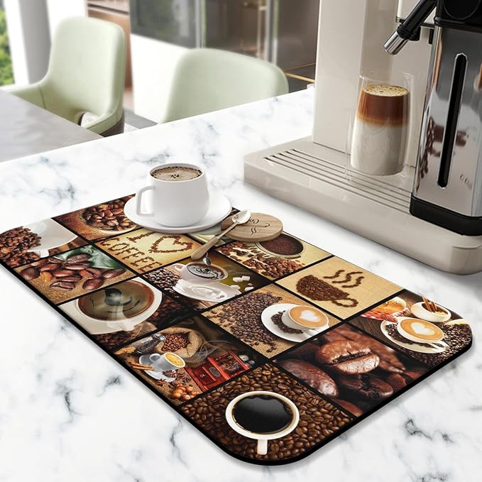 Fun Coffee Mat 19inx12in, Coffee Bar Mat - Image 3