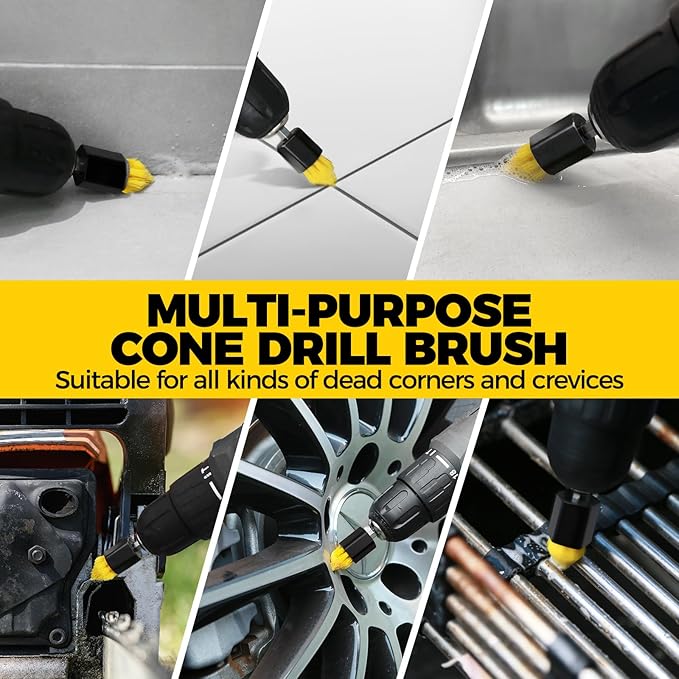 Holikme 30Pack Drill Brush Attachments Set, Scrub Pads & Sponge, Power Scrubber - Image 4