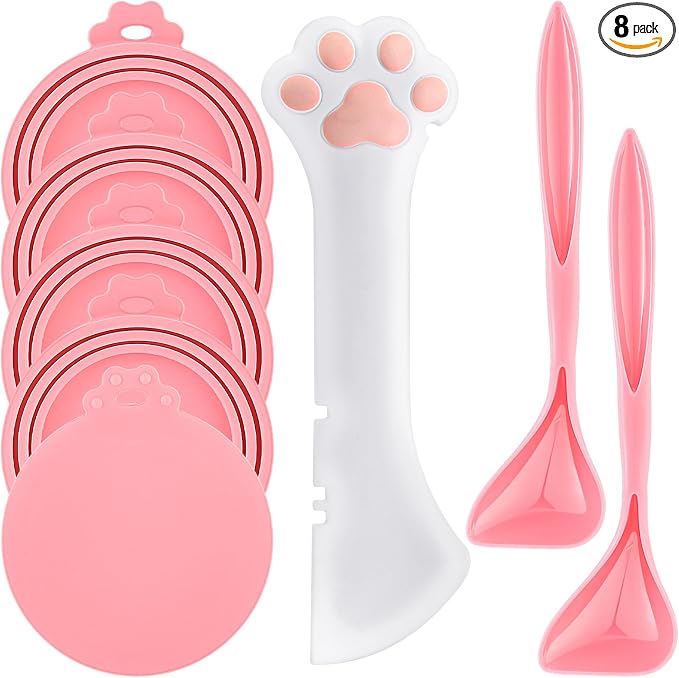 Uiifan Cat Food Lid Cat Food Can Covers Lids 8 Pcs Pet Can Supplies Set 5 by Uiifan