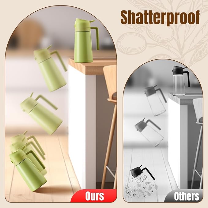 PARACITY 2 in 1 Oil Dipenser Bottle, Stainless Steel - Image 4
