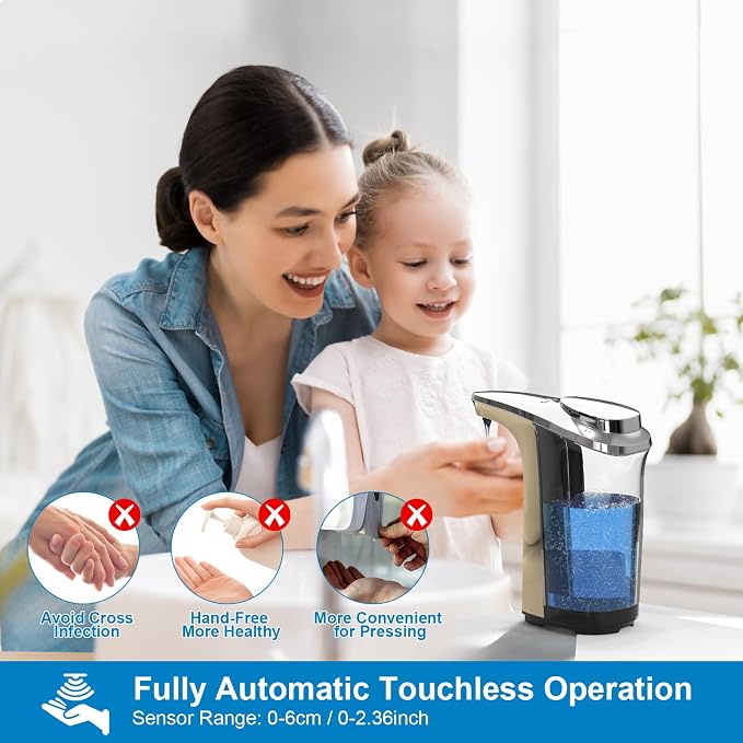 PZOTRUF Automatic Soap Dispenser, Touchless Dish Soap Dispenser 17oz/500ml - Image 2