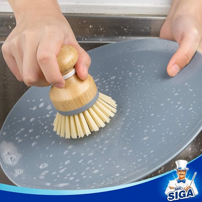 MR.SIGA Bamboo Palm Brush, Scrub Brush - Image 5