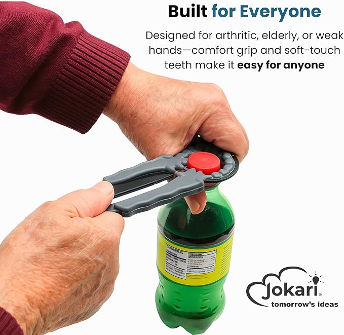 Jokari 3-Pack Multi Bottle Opener – Jar Lid Opener, Can Tab Lifter, Twist Cap - Image 2