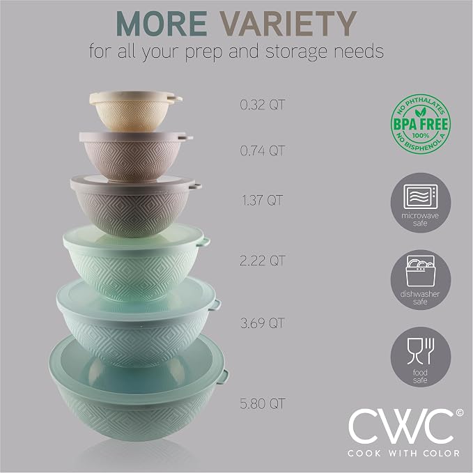 COOK WITH COLOR Mixing Bowls with Lids - Image 2