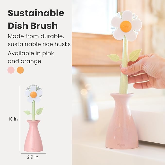 Vigar Florganic Daisy-Shaped Dish Brush - Image 2
