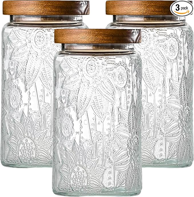 Adodeen 3-Pack 32oz Vintage Glass Jar by Unknown
