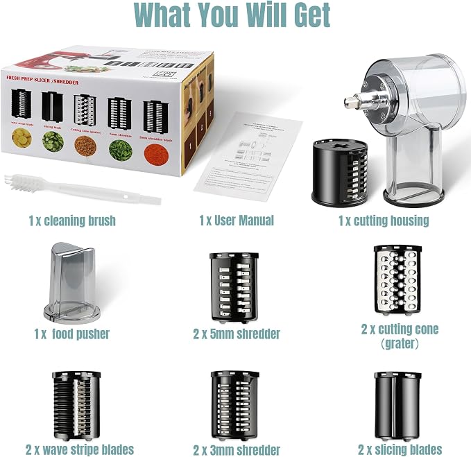 Stainless Steel Slicer Shredder Attachments - Image 6
