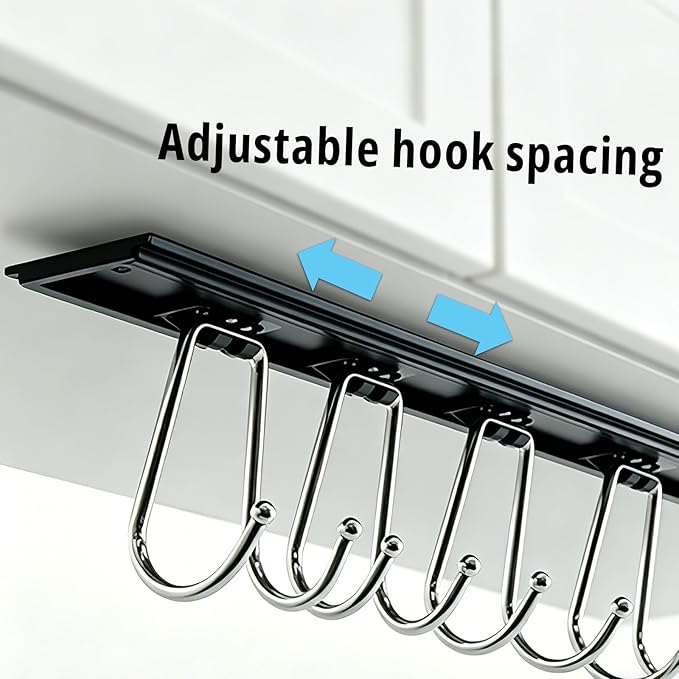Cociat 2PCS Utensil Racks with 12 Hooks 17.2 Inch Kitchen Utensil Holders - Image 5