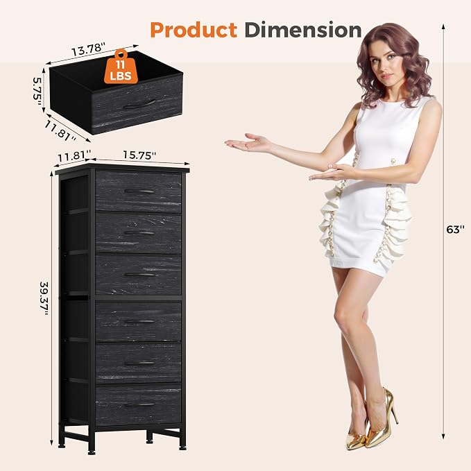 Sweetcrispy Tall Fabric Dresser - Image 3
