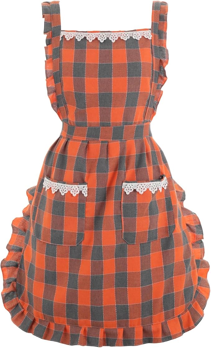 Funny Aprons for Women with Pockets, Kitchen Cooking Grilling Bbq Cute Chef by Aoomzoon