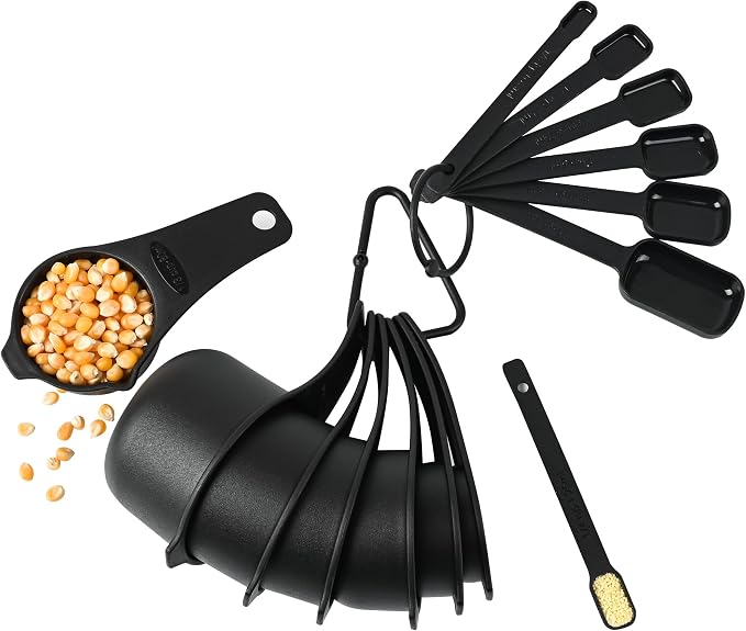 Measuring Cups and Spoons Set 15, 7 Plastic Measuring Cup Spoon Set, 7 Spice - Image 4