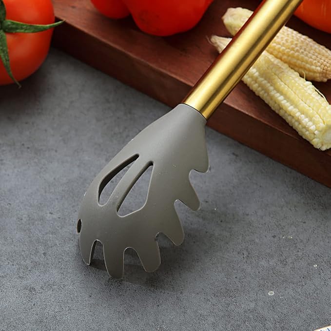 Gold Spaghetti Spoon, Berglander Non-stick Silicone Pasta Server - Image 6