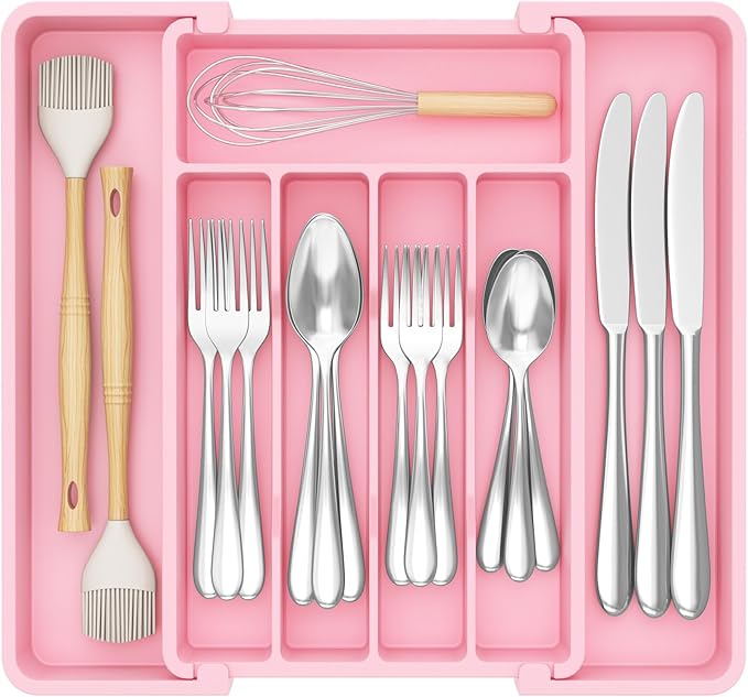 Lifewit Silverware Drawer Organizer, Expandable Utensil Tray by Lifewit