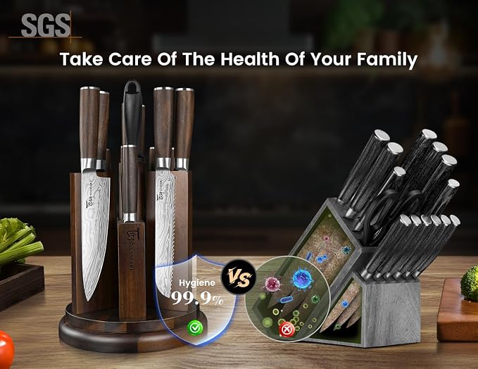 SYOKAMI 2026 Upgrade Knife Set 14 Piece Japanese Style Kitchen Knife Set - Image 3