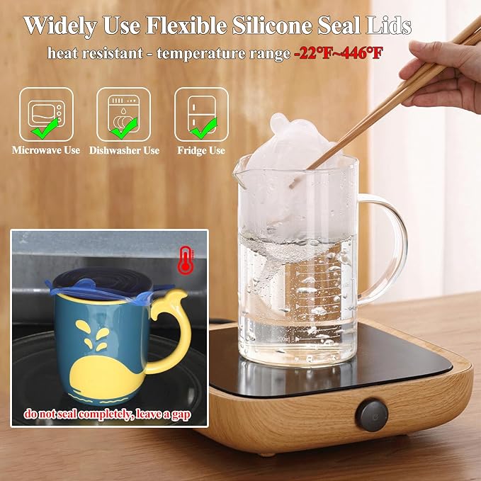 Silicone Can Lids, Reusable Silicone Stretch Lids - Image 5