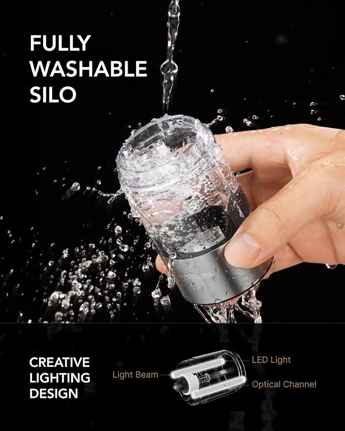 FORLIM Rechargeable Electric Salt and Pepper Grinder Set, Dual-Speed Control - Image 6