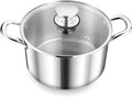 Herogo 4 Quart Stock Pot, 18/10 Stainless Steel Cooking Pot by Herogo