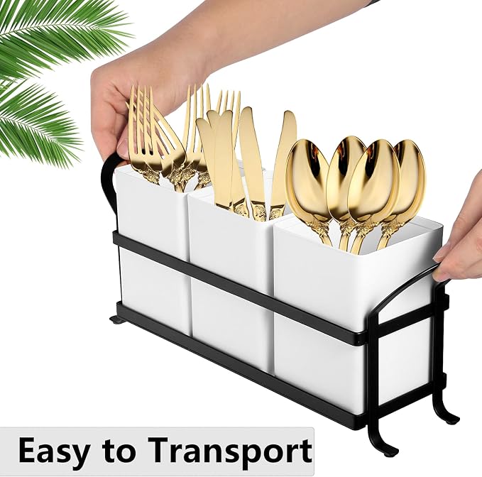 NelyBet Utensil Holder Silverware Caddy - Image 6